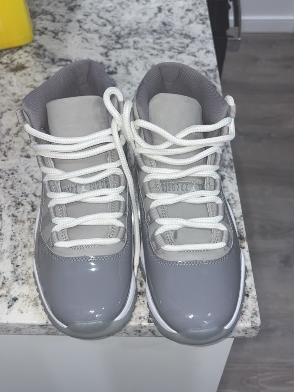 Jordan Grey and White Low-Top Sneaker (Mens 7.5)
